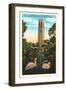 Flamingos, Singing Tower, Lake Wales, Florida-null-Framed Art Print