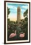 Flamingos, Singing Tower, Lake Wales, Florida-null-Framed Art Print