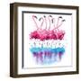 Flamingos Watercolor Painting-Kamieshkova-Framed Art Print