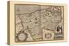 Flanders, Belgium Map-Pieter Van der Keere-Stretched Canvas