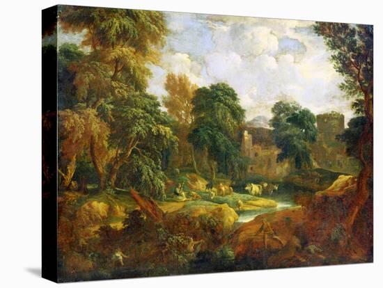 Flanders Landscape, 17th or Early 18th Century-Cornelis Huysmans-Stretched Canvas