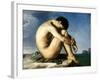 Flandrin: Nude Youth, 1837-Hippolyte Flandrin-Framed Giclee Print