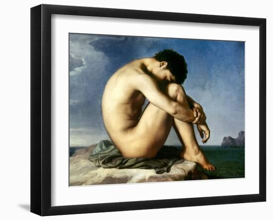 Flandrin: Nude Youth, 1837-Hippolyte Flandrin-Framed Giclee Print