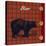 Flannel Bear-null-Stretched Canvas