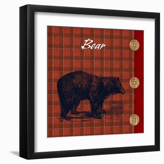 Flannel Bear-null-Framed Art Print