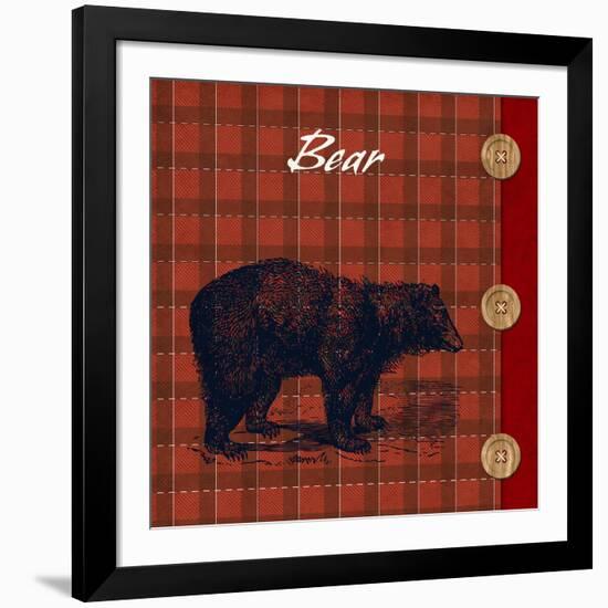 Flannel Bear-null-Framed Art Print