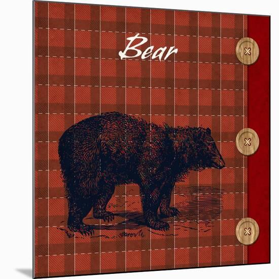 Flannel Bear-null-Mounted Art Print