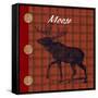 Flannel Moose-null-Framed Stretched Canvas