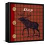 Flannel Moose-null-Framed Stretched Canvas