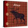 Flannel Moose-null-Stretched Canvas