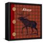 Flannel Moose-null-Framed Stretched Canvas