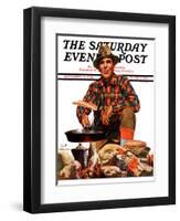 "Flapjacks," Saturday Evening Post Cover, November 10, 1934-J.F. Kernan-Framed Premium Giclee Print