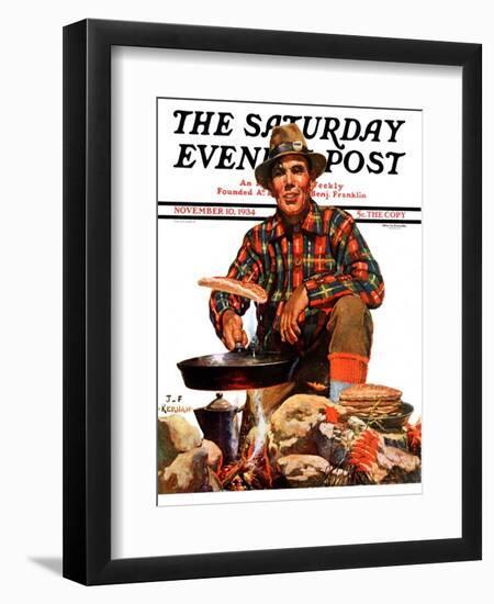 "Flapjacks," Saturday Evening Post Cover, November 10, 1934-J.F. Kernan-Framed Premium Giclee Print