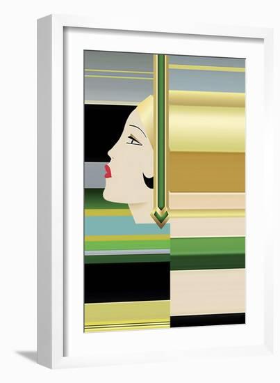 Flapper Abstract-Art Deco Designs-Framed Giclee Print