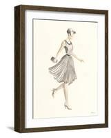 Flapper Fashion - Dotty-Deborah Pearce-Framed Art Print