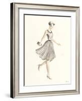 Flapper Fashion - Dotty-Deborah Pearce-Framed Art Print