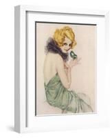 Flapper Girl-null-Framed Art Print
