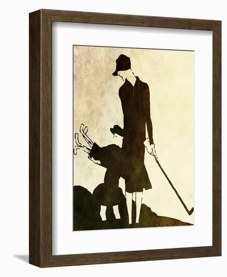 Flapper Golfer Lady-null-Framed Giclee Print