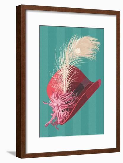 Flapper Hat-Lantern Press-Framed Art Print