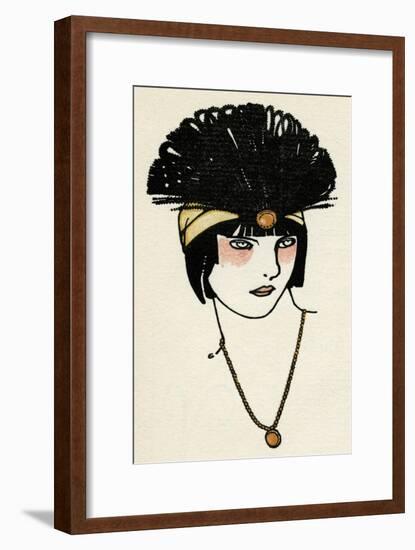 Flapper Headpiece 1912-Francisco Javier Gose-Framed Art Print