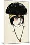 Flapper Headpiece 1912-Francisco Javier Gose-Mounted Art Print