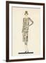 Flapper in an Afternoon Dress, 1928 (Screen Print)-American School-Framed Giclee Print