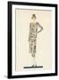 Flapper in an Afternoon Dress, 1928 (Screen Print)-American School-Framed Giclee Print