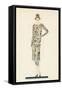 Flapper in an Afternoon Dress, 1928 (Screen Print)-American School-Framed Stretched Canvas