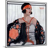 "Flapper in Shawl and Beads,"January 19, 1924-G Moore-Mounted Giclee Print