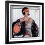 "Flapper in Shawl and Beads,"January 19, 1924-G Moore-Framed Giclee Print