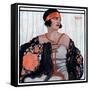 "Flapper in Shawl and Beads,"January 19, 1924-G Moore-Framed Stretched Canvas