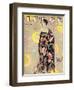 Flapper in Shawl Dress-null-Framed Art Print