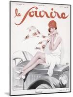 Flapper on Bonnet 1927-null-Mounted Art Print