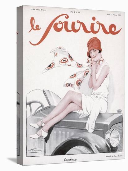 Flapper on Bonnet 1927-null-Stretched Canvas