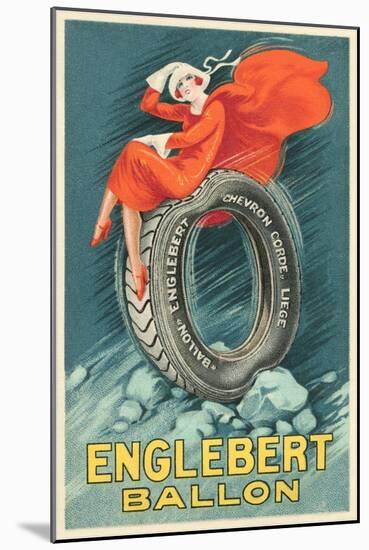 Flapper on Car Tire-null-Mounted Art Print