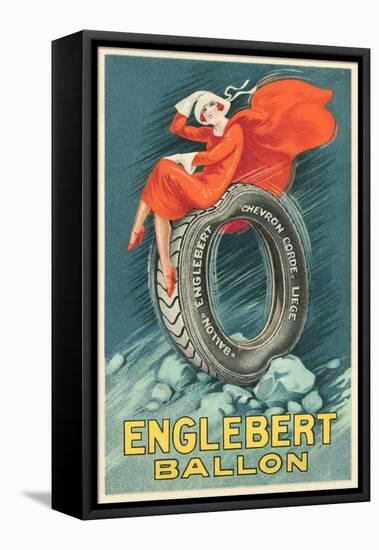 Flapper on Car Tire-null-Framed Stretched Canvas