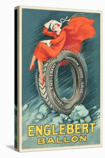 Flapper on Car Tire-null-Stretched Canvas