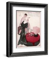 Flapper Smokes a Ciggie-null-Framed Art Print