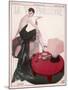 Flapper Smokes a Ciggie-null-Mounted Art Print