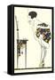 Flapper Smoking in Front of Mirror-null-Framed Stretched Canvas
