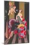 Flapper Sprayed by Perfume-Bearing Cherub-null-Mounted Art Print
