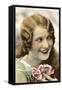 Flapper with Flowers-null-Framed Stretched Canvas
