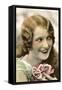 Flapper with Flowers-null-Framed Stretched Canvas