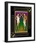 Flappers Frame 5-Art Deco Designs-Framed Giclee Print