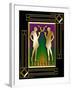 Flappers Frame 5-Art Deco Designs-Framed Giclee Print