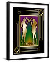 Flappers Frame 5-Art Deco Designs-Framed Giclee Print