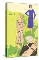 Flappers golfing-null-Stretched Canvas