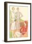 Flappers on the Tennis Court-null-Framed Art Print