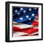 Flapping Flag Usa With Wave-Irochka-Framed Art Print