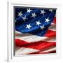 Flapping Flag Usa With Wave-Irochka-Framed Art Print